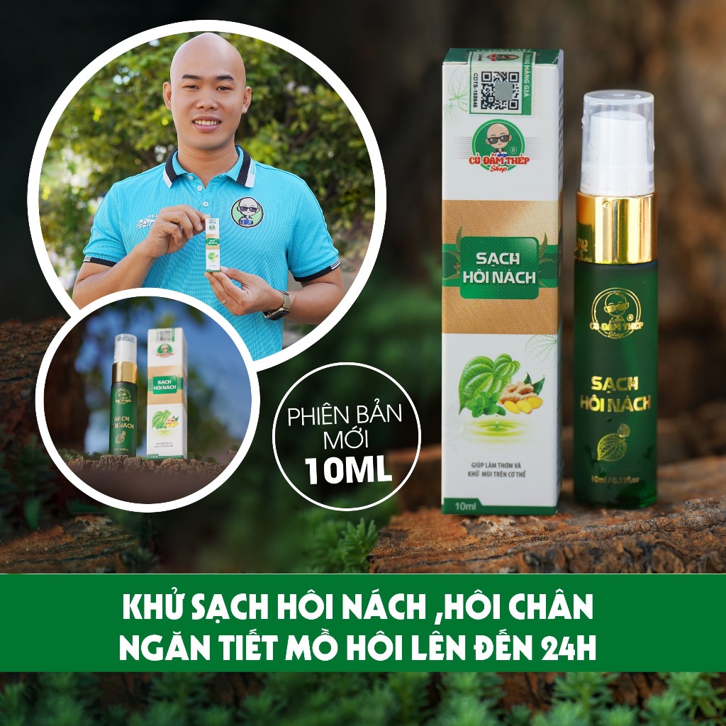 Sạch hôi nách, hôi chân CÚ ĐẤM THÉP 10-25ml