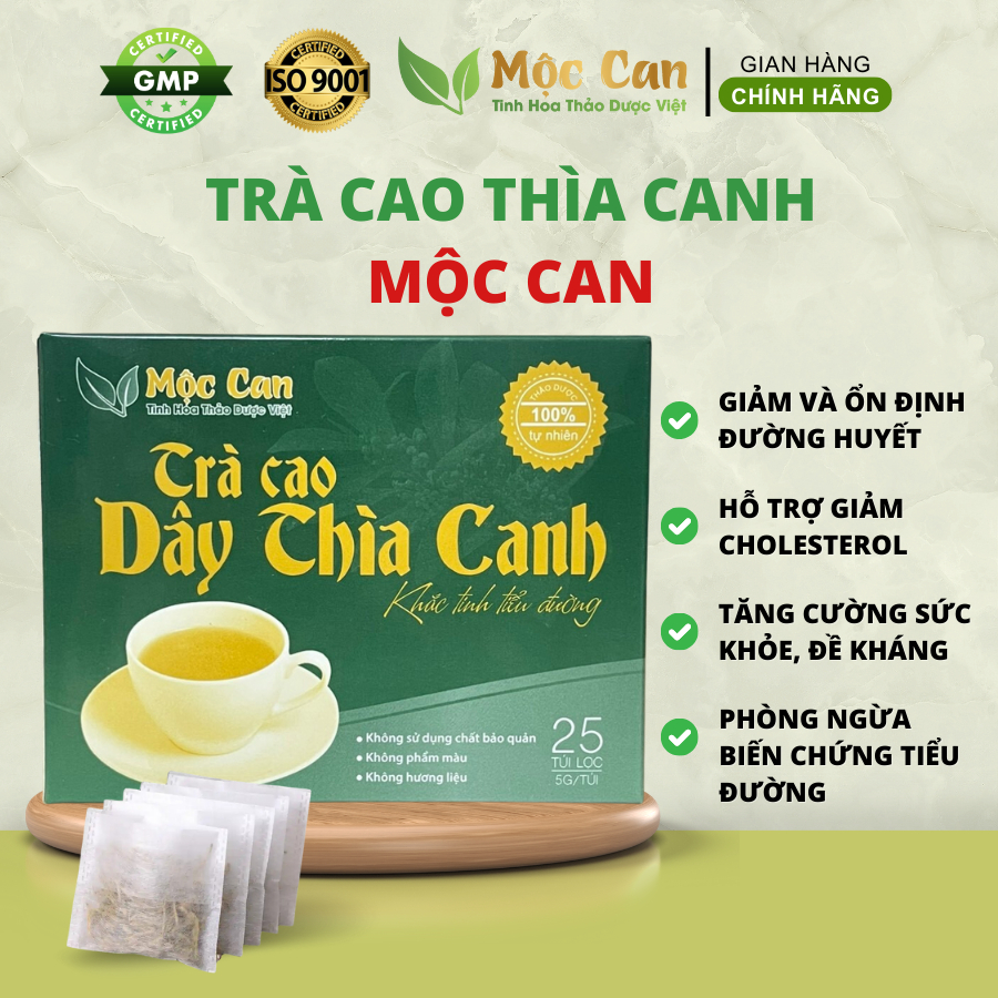 Trà Cao Dây Thìa Canh Túi Lọc, Hạ và Ổn Định Đường Huyết, Khắc Tinh Biến Chứng Tiểu Đường