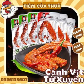 Cánh vịt dacheng nội địa, cánh vịt cay tứ xuyên, đồ ăn vặt nội địa, tiệm ăn vặt thuỳ bùi