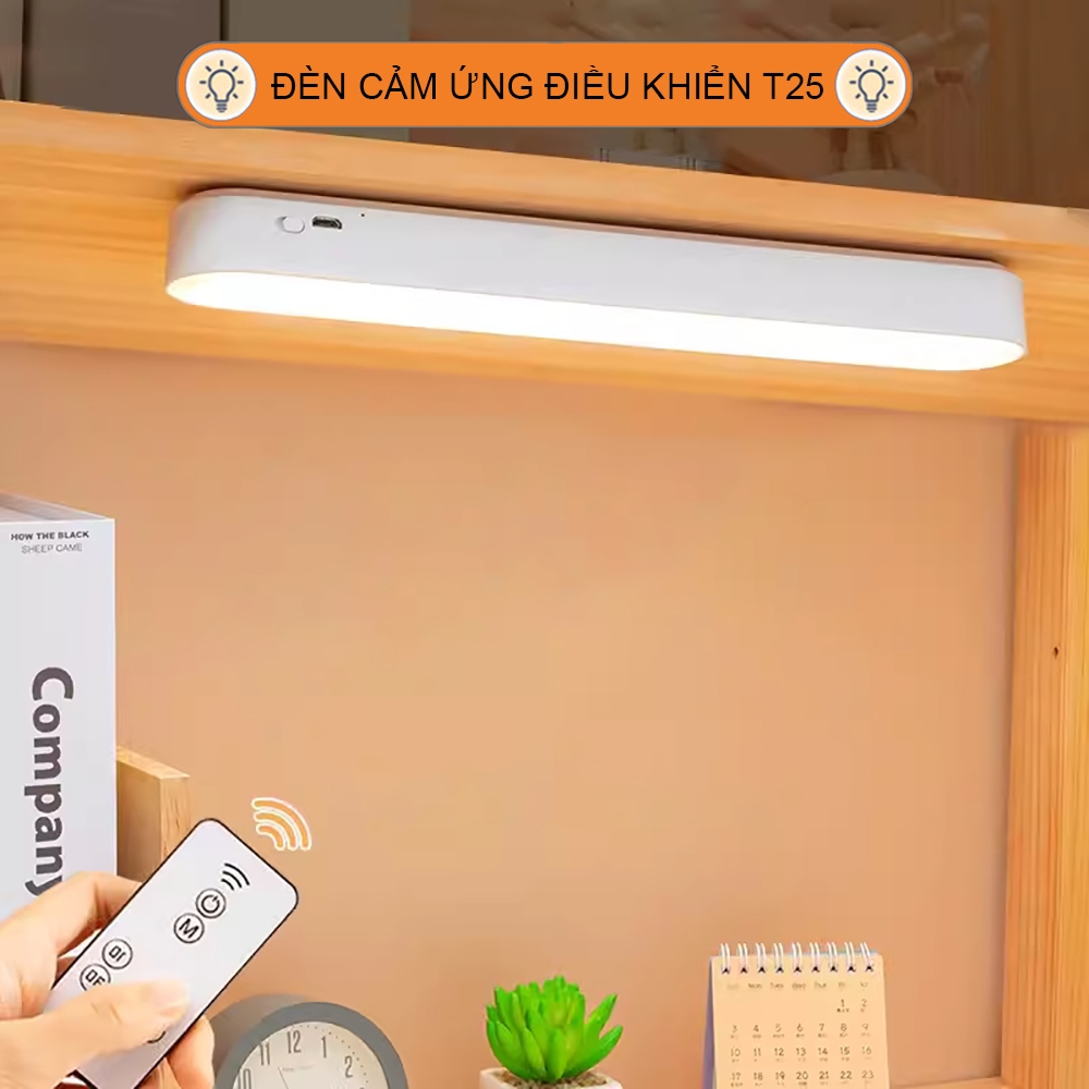 Đèn học để bàn Sidohome T25 cảm ứng điều khiển từ xa tích điện 3 chế độ