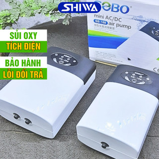 Máy Sủi Oxy Tích Điện Siêu Êm SoBo 2 Vòi SB268 và 1 vòi SB168 - Sủi Oxy Bể Cá Cảnh Tặng Kèm Vòi Đá Sủi Shiwa