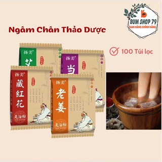 Túi 100 gói thảo dược ngâm chân ông già đông y, bịch ngâm chân ngải cứu dạng bột đủ vị giảm đau nhức xương khớp đa năng