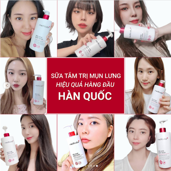 Xịt Dưỡng và Sữa Tắm Giảm Mụn Cơ Thể MEDICUBE Red Clear Cica Body