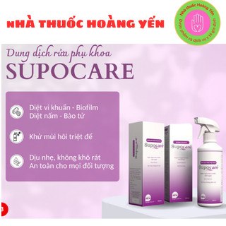 Dung dịch rửa phụ khoa SUPOCARE Ngừa viêm nhiễm, nấm ngứa, khử mùi hôi