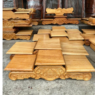 Tam cấp ,tam sơn. đế bát hương mẫu con dơi gỗ gõ kích thước mặt 14 đến 20 cm