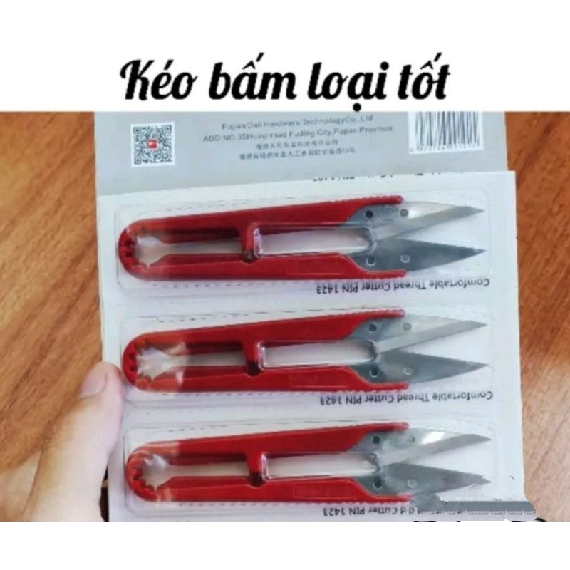 KÉO BẤM CHỈ CÁN ĐỎ & CÁN MÀU