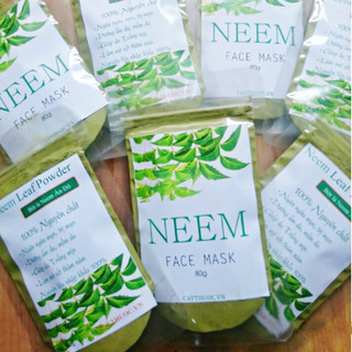 Bột lá neem ấn độ gói 100g đắp mặt nạ sạch mụn, dưỡng trắng da