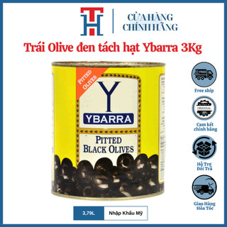 Trái olive đen tách hạt ybarra lon 3kg