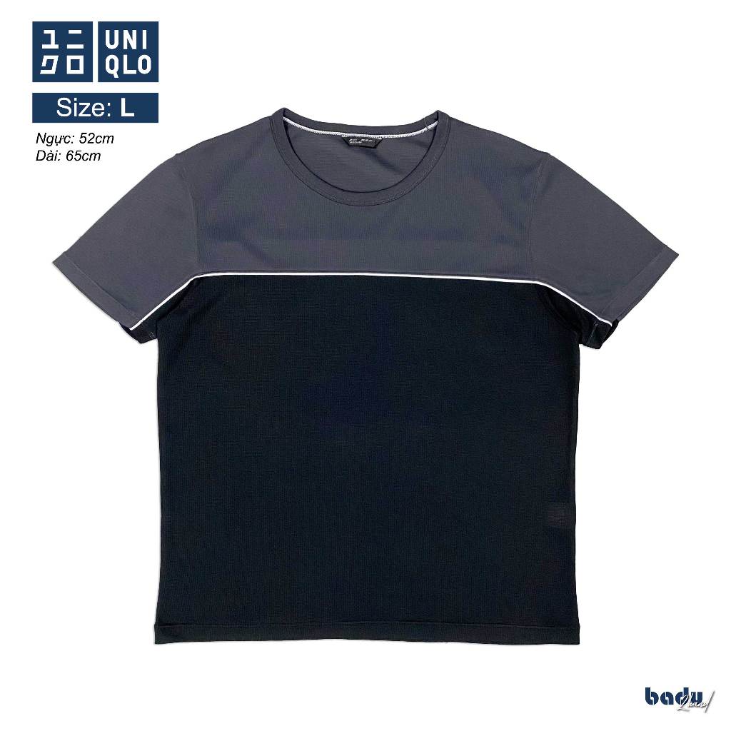Áo thun Uniqlo 2hand size L | Màu đen-xám