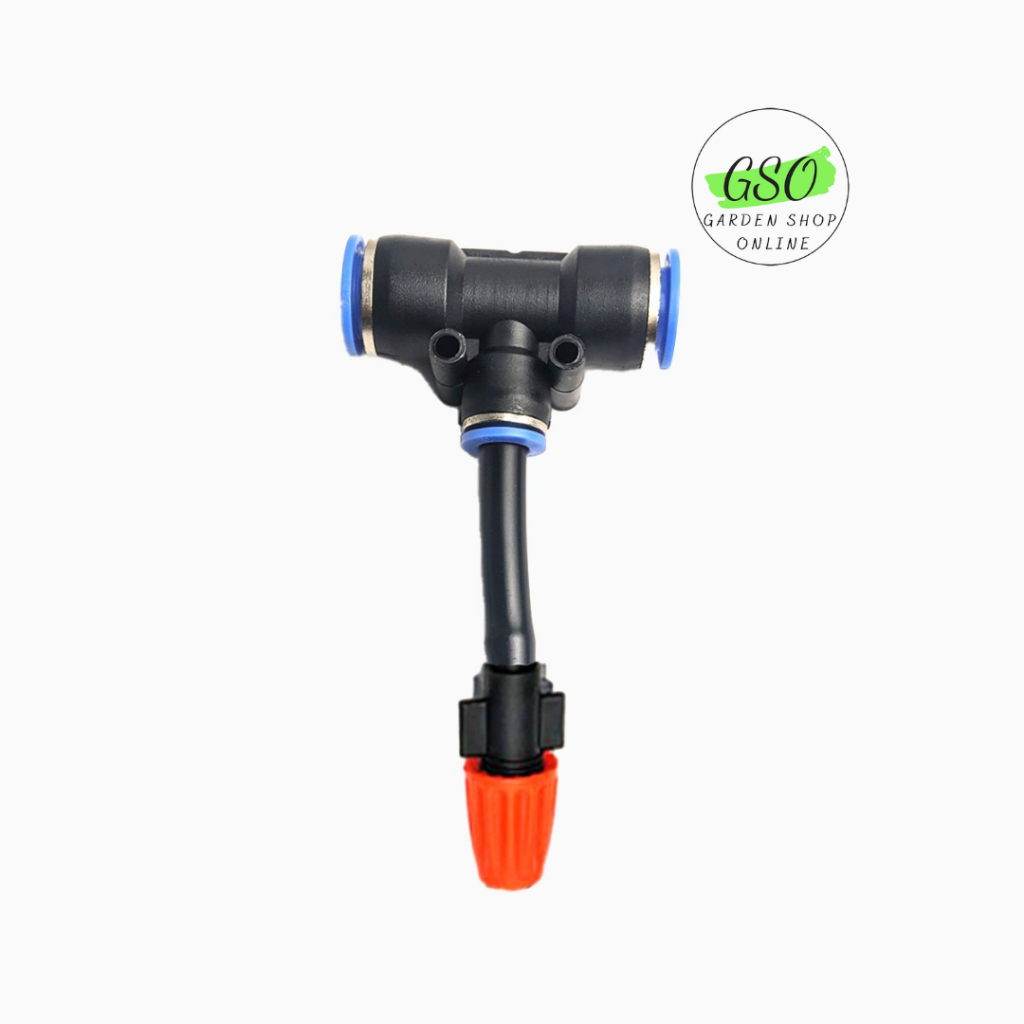 Bộ KÍT phun sương tăng áp tưới lan, cây cảnh 10 đầu béc kèm bơm