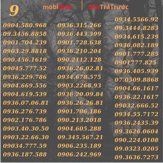 Lis 9. Sim mobifone số đẹp đâu đầu 07 ,08, 09 năm sinh. đăng ký các gói cước combo siêu ưu đãi.