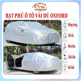 Bạt phủ ô tô vải dù Oxford cao cấp - Áo trùm xe hơi tráng nhôm cách nhiệt chống nắng nóng chống nước
