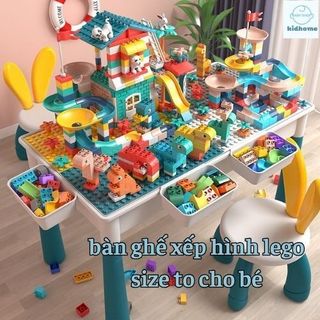 Bàn xếp hình lego đa chức năng kiêm bàn học cho bé