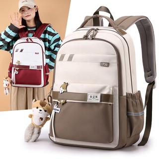 Balo học sinh nữ đi học thời trang ulzzang hàn vải chống nước nhiều ngăn đựng vừa laptop 15in 712