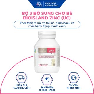 Bộ 3 bổ sung cho bé BioIsland Zinc (Úc)