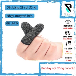 Bao Tay Chơi Game Sợi Đồng Đen Cao Cấp Chơi Game ff, Pubg, Liên Quân....Cực kì nhạy và linh hoạt