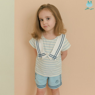 [Little love] Bộ quần áo cộc tay cho bé gái 6-15kg chất liệu mềm mại thấm hút tốt