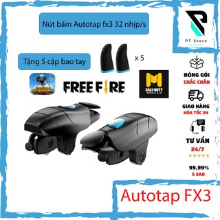 Nút bấm chơi game FX3 auto táp 32 nhịp/s bắn Pubg Mobile Free Fire 4 ngón cực nhạy cực bền và an toàn