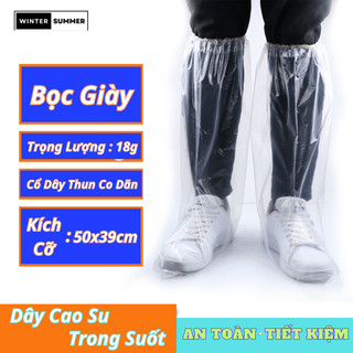 Ủng đi mưa, bốt bọc giày chống thấm, chất liệu PE siêu dày, cổ cao cho nam nữ - Nhỏ gọn ,tiện lợi ,tiết kiệm