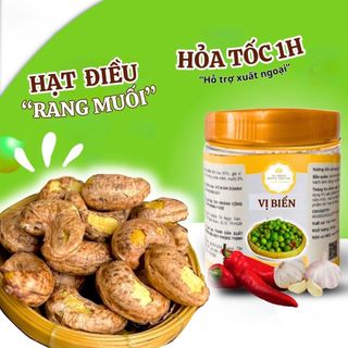 Hạt Điều Rang Muối Nguyên Hạt Vị Biển, Hạt Dinh Dưỡng Loại 1 Tốt Cho Sức Khỏe Hũ Pet 200gr