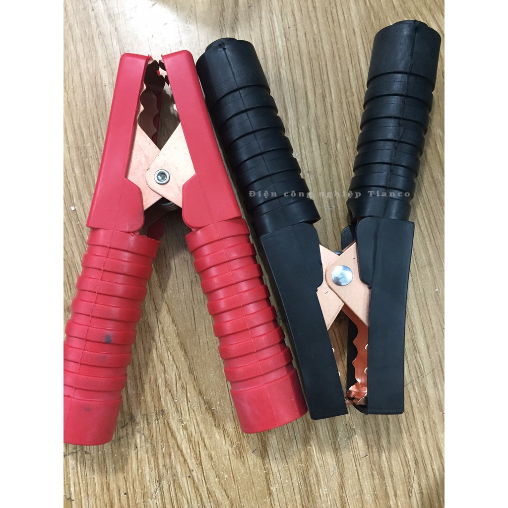 Set 2 Kẹp Cá Sấu Kiểm Tra Bình Ắc Quy Xe Hơi - Đầu kẹp acquy, kẹp cá sấu tải lớn 100A 200A 300A
