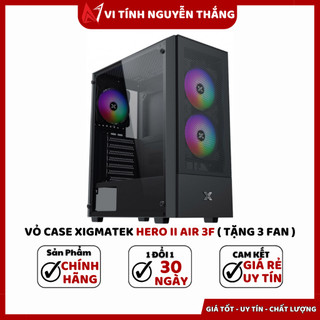 Vỏ case xigmatek hero ii air 3f black tặng 3 fan led