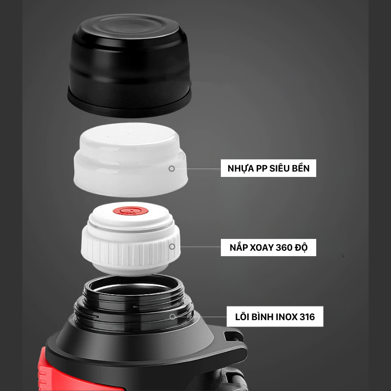 Bình Giữ Nhiệt 2000ml, Cốc giữ nhiệt 1200ml Cao Cấp, Phong Cách Hiện Đại, Giữ Nhiệt Lâu | BigBuy360 - bigbuy360.vn