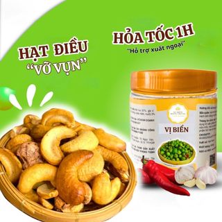 Hạt Điều Rang Muối Bóc Vỏ Vị Biển, Hạt Dinh Dưỡng Loại 1 Tốt Cho Sức Khỏe Hũ Pet 200gr