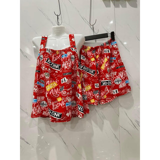 Bộ quần áo lanh 2 dây quần cộc mặc nhà cho người trung niên có size to cho người béo mập