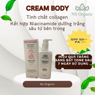 kem serum body collagen NS Ogranic hương nước hoa