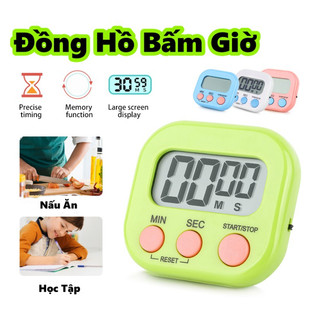 Đồng hồ đếm ngược đồng hồ nấu ăn hút nam châm hẹn giờ 99 phút tiện dụng tặng kèm pin