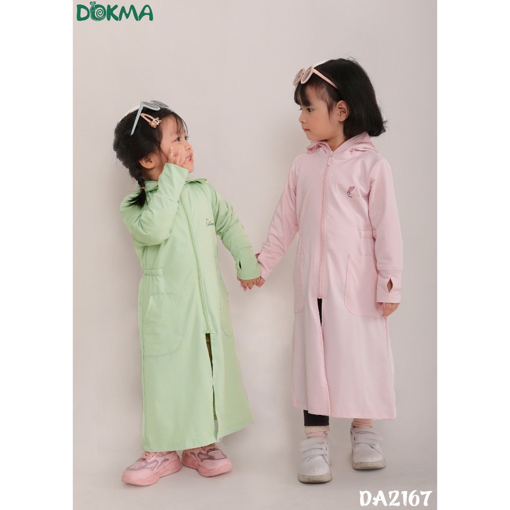 Áo chống nắng Dokma thân dài cho bé 2-6Y