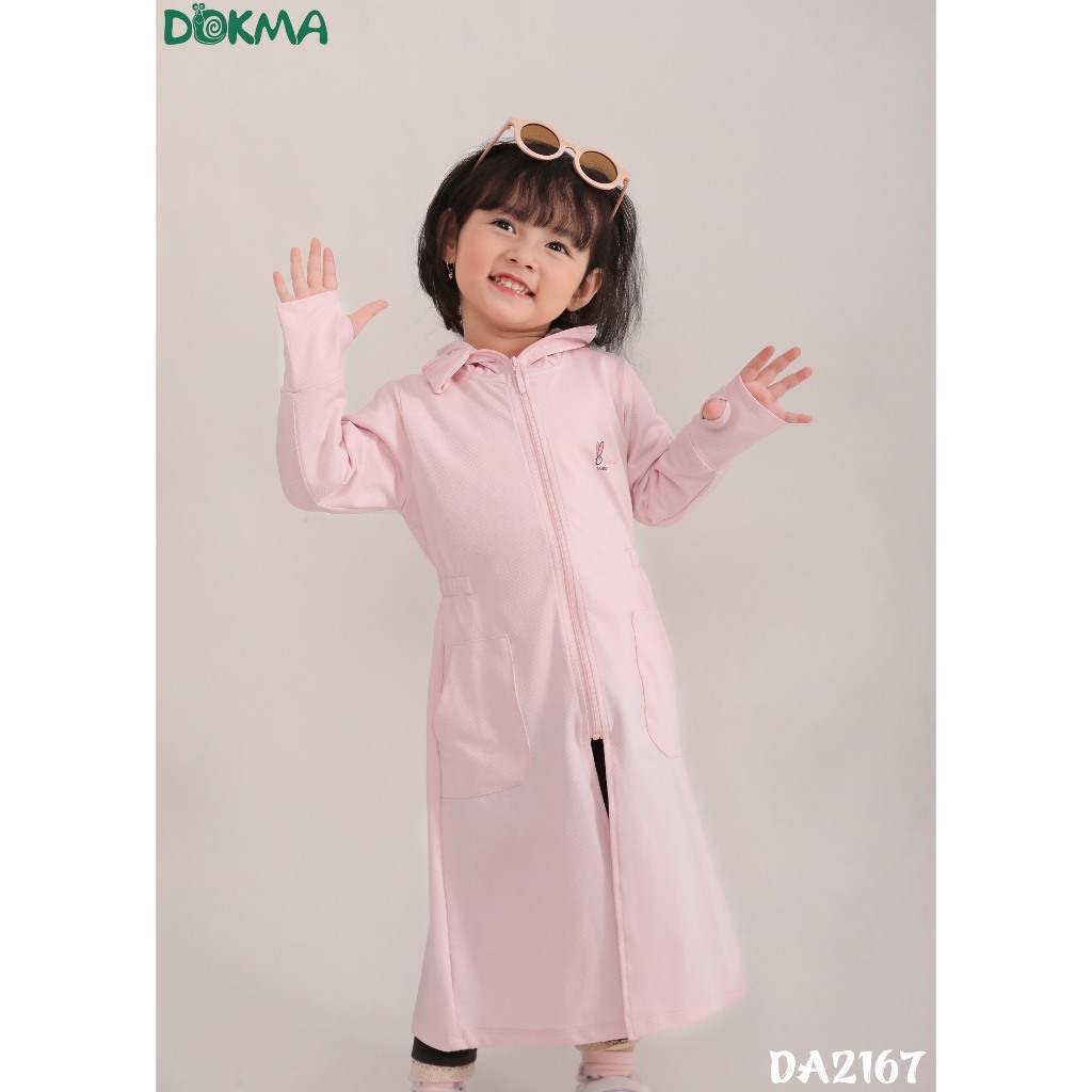 Áo chống nắng Dokma thân dài cho bé 2-6Y
