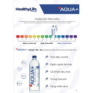Nước ION Kiềm AQUA+ chai 500ml
