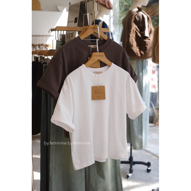 Áo thun crop dày dặn