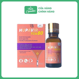 Dung dịch hupavir tca 80%, 50% chấm mụn sùi hpv, mụn cơm, mụn 10ml