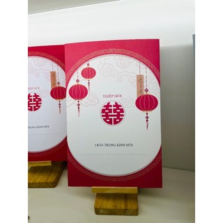 thiệp cưới 1 lớp gấp 3
