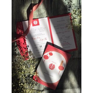 thiệp cưới 1 lớp gấp 3