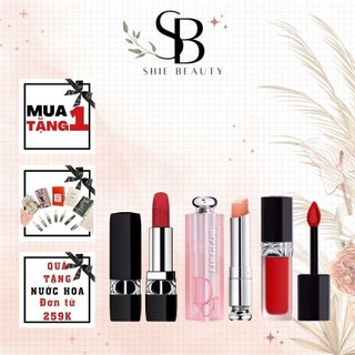 Son Dior Rouge Matte Lipstick 3.5G, Son dưỡng Dior Addict Lip Glow 007 Full Size
