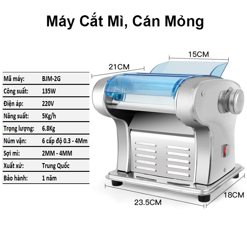 Máy cắt mì, máy cán mỏng bột dùng điện, máy làm mì , Máy ép mì tự động