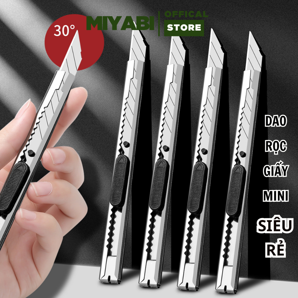 Dao rọc giấy mini inox văn phòng phẩm dao rọc giấy nhỏ - đồ dùng học tập nhỏ gọn giá rẻ - MIYABI STO