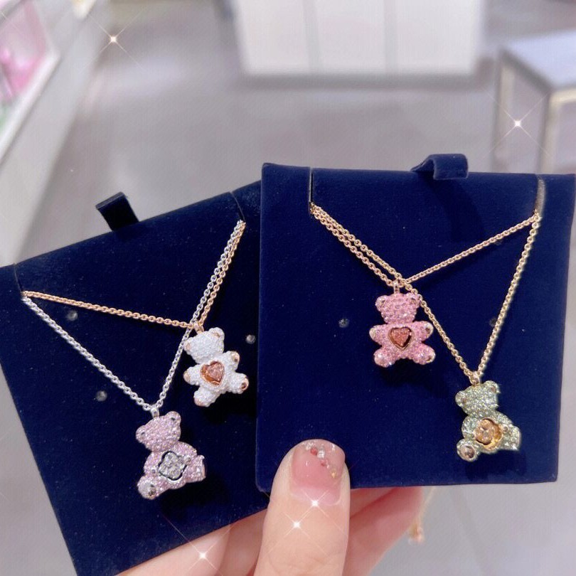 Dây chuyền Swarovski gấu Pink Teddy Pendant - Vòng cổ Swarovski hàng chính hãng, đủ bill, Fullbox