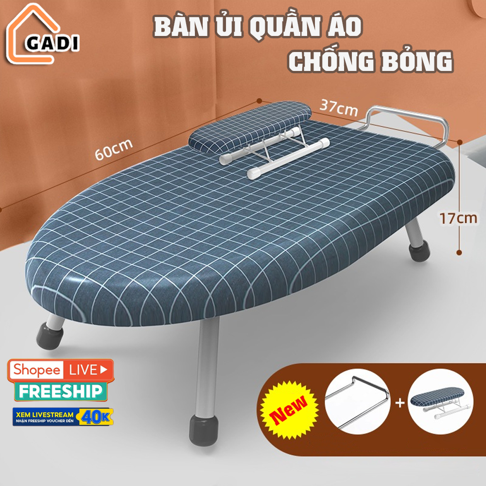 Bàn để ủi quần áo GADI có thể gấp gọn chống bỏng cho gia đình tiện lợi