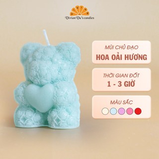 Nến Thơm Gấu Ôm Trái Tim Tặng Người Thương