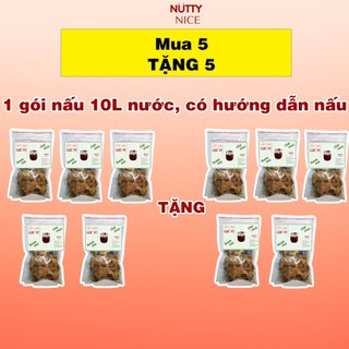 (Tặng 5 set sâm lục vị) Combo 5 Set nguyên liệu nấu sâm lục vị Nutty Nice ( 1 set nấu được 10L nước)