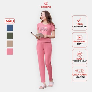 Đồ bộ nữ CARDINA chất tăm lạnh cao cấp co dãn thoải mái phom ôm vừa tôn dáng trẻ trung năng động 4BFD02