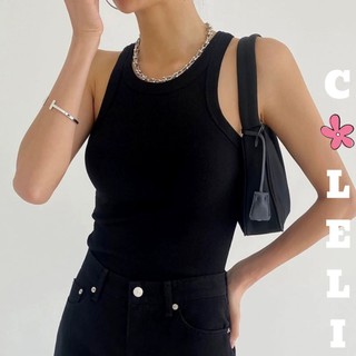 Áo ba lỗ nữ cổ tròn dáng dài basic ôm năng động chất thun tăm co giãn