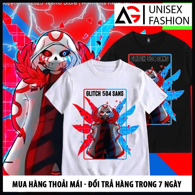 Áo thun Error Sans 504 - Pháp Sư Gangster - Vải Mềm Mát, mịn thấm hút mồ hôi tốt