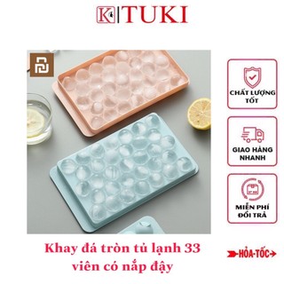 Khay đá tròn, vỉ đá tròn tủ lạnh 33 viên có nắp đậy - Việt Nhật