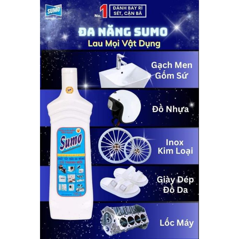 Chất tẩy rửa đa năng SUMO 700g - tẩy bẩn siêu mạnh , an toàn, không độc hại, tẩy ố vàng dùng trong sinh hoạt gia đình